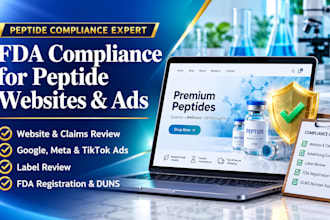 do fda compliance review for your peptide website, ads and labels