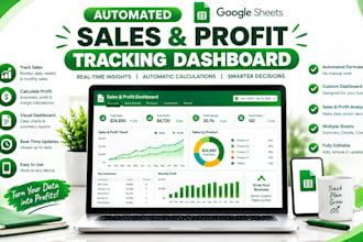 create an automated google sheets dashboard for sales and profit tracking