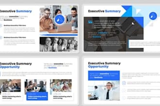 create corporate executive summary business ppt slides, improve powerpoint deck
