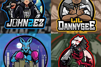 design a unique cartoon mascot logo for your brand