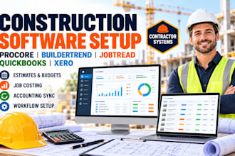 setup quickbooks sage xero wave setup contractors construction bookkeeping