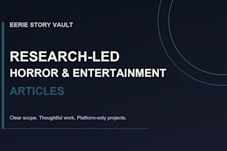research and write horror and entertainment buying guides
