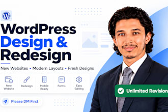 design, redesign or rebuild wordpress website with elementor
