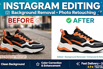 do instagram photo editing and background removal