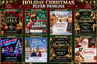 design christmas flyers cards for your holiday campaign