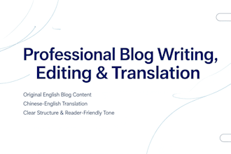 write, edit, translate blog