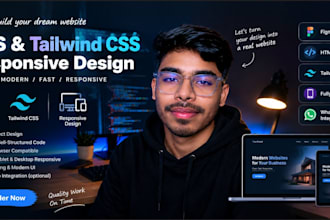 convert figma to responsive HTML tailwind CSS website