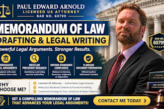 draft a persuasive memorandum of law and motion brief for court filings