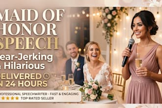 write an unforgettable maid of honor speech or bridesmaid toast