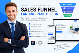 design a sales funnel landing page for lead generation