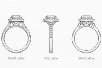 hand drawn jewelry sketch jewelry design jewelry illustration rings pendant
