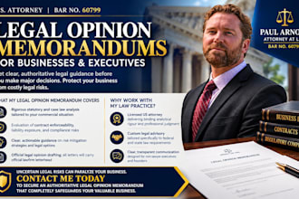 write a legal opinion memorandum and business risk analysis letter