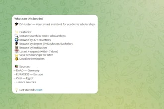 build a professional telegram bot in python