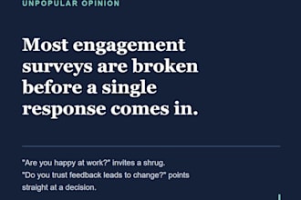 set up an employee engagement survey and provide insights