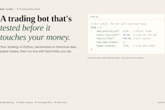 build and backtest a custom python trading bot