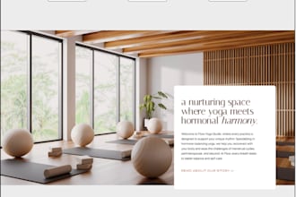 design wix yoga website fitness wellness booking website