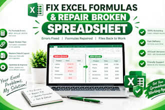 fix excel formulas and repair broken spreadsheets professionally