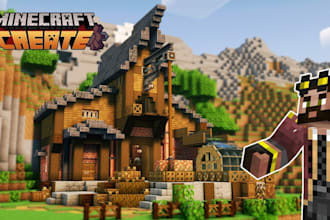 build minecraft lobby, map, house, spawn in java or bedrock