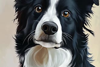 custom disney pet portrait illustration