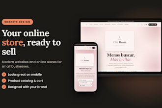 design a modern online store website for your small business
