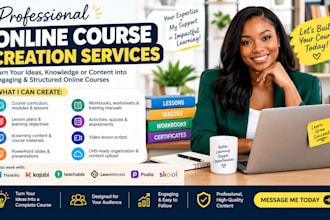 create online course content, elearning curriculum,