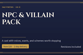 create memorable dnd npcs and villains for your campaign
