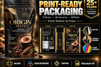 design product packaging with print ready production files