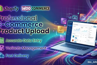 do shopify product upload and woocommerce data entry
