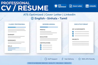 create professional cv resume biodata english