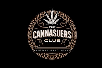 design hemp medical cbd cannabis club logo