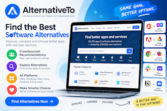 research alternativeto and find the best software alternatives