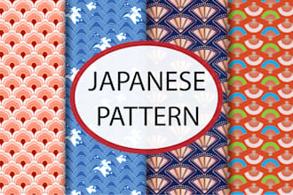 design japanese seamless repeat pattern design