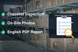 do pre shipment inspection in your china factory against your requirements