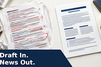 edit and rewrite your press release so it reads like real news