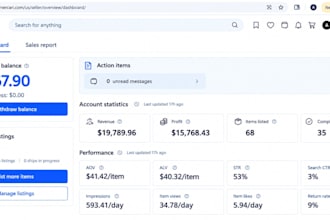 mercari VA product research listing store management