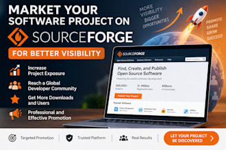 market your software project on sourceforge for better visibility