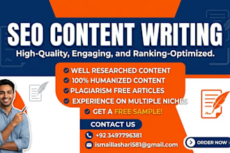 write SEO content and blog posts