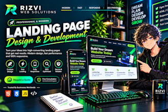 design a modern responsive landing page