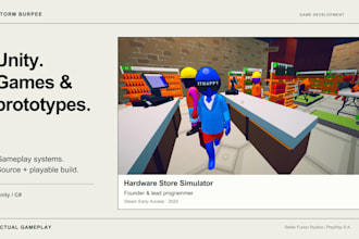build a unity 3d game prototype or gameplay feature