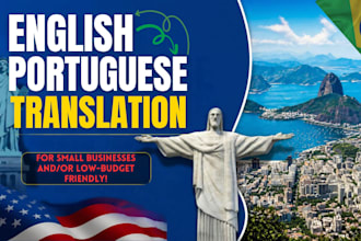 provide budget friendly english to portuguese translation