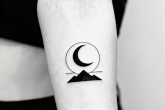 design a modern and minimalist tattoo design