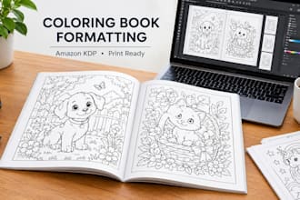 format your coloring book for amazon KDP