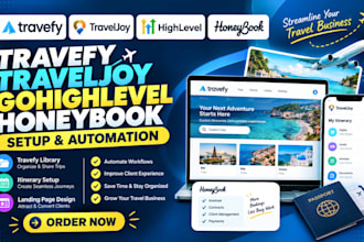travefy traveljoy gohighlevel honeybook setup travefy library itinerary in 24hrs