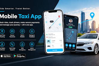 custom taxi mobile app development for ios and android