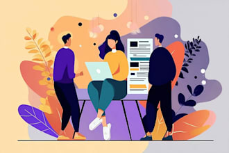 draw vectorised, modern, flat illustrations