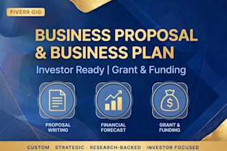 write a professional business proposal for investors