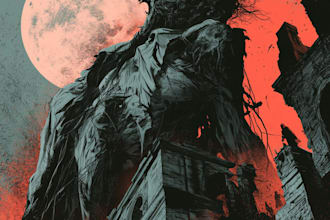 draw a horror illustration