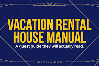 create a professional vacation rental house manual guests will actually read