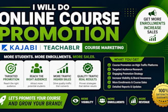 be your online course promotion kajabi teachablr course marketing