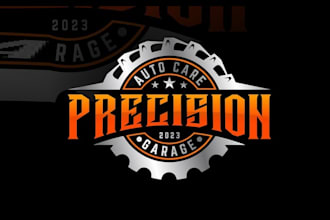 design powerful auto repair shop logo